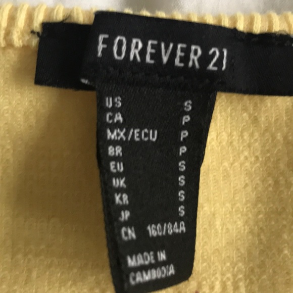 Yellow forever 21 shirt. - Picture 2 of 2